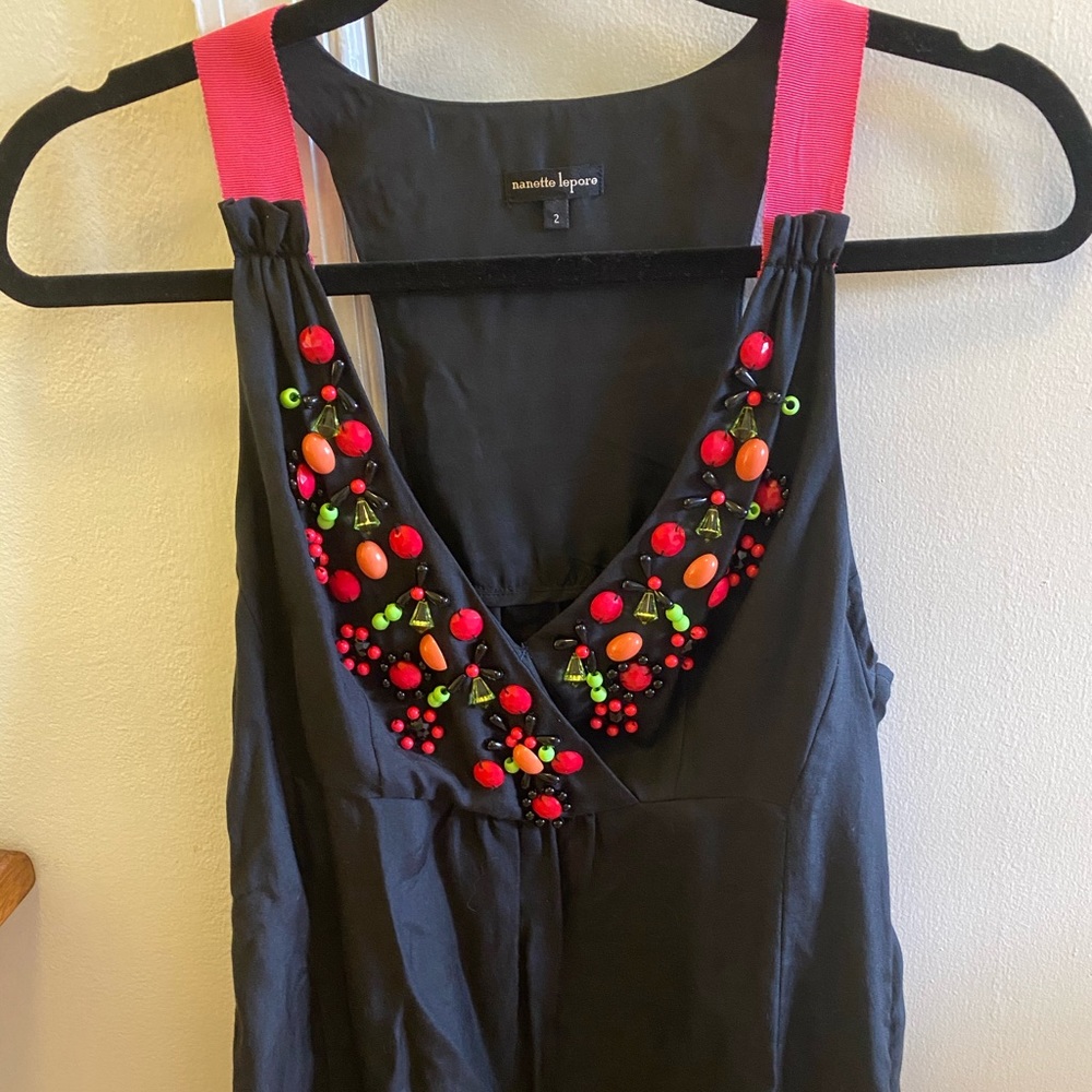 Nanette Lepore shirt with beaded detail.